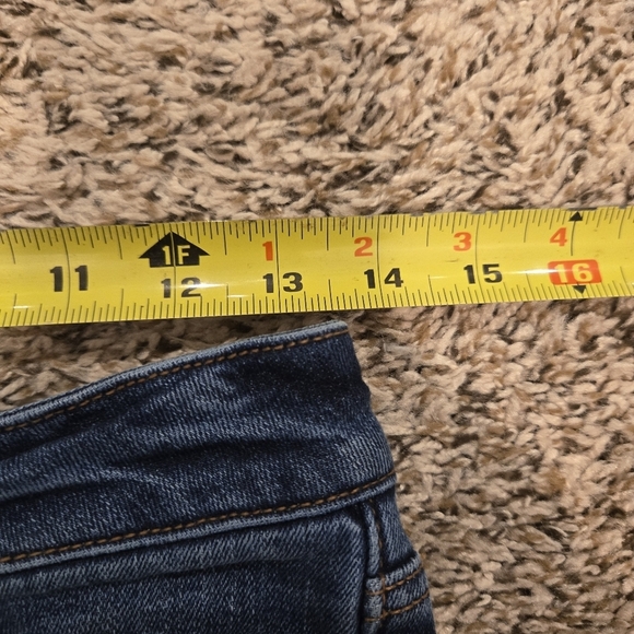 American Eagle Stretch Jean Mid Rise Straight Leg Size 2 Short Button Fly - Picture 14 of 16